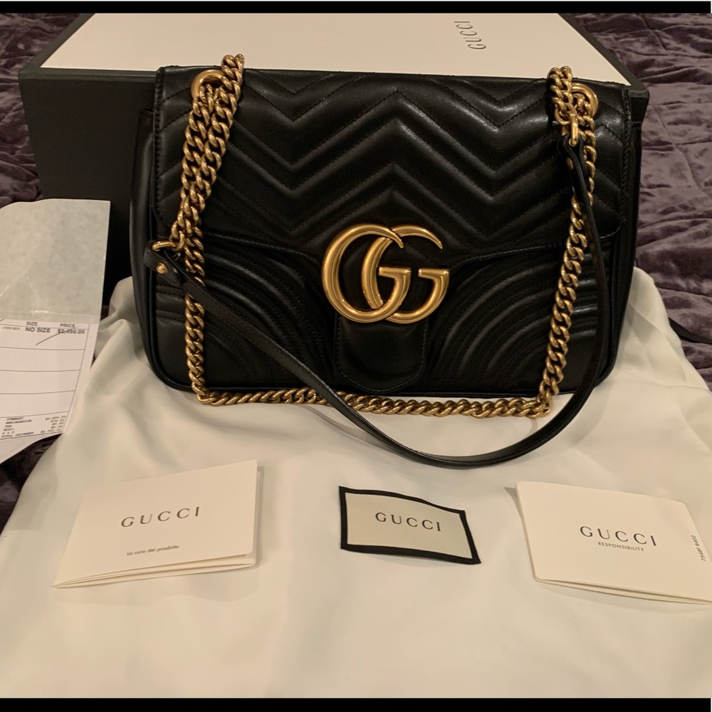 Gucci GG Medium black marmont Bag